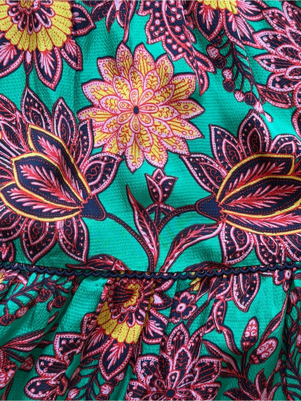 Boden Green Floral Maxi Dress with Paisley Pattern - Picture 3 of 6